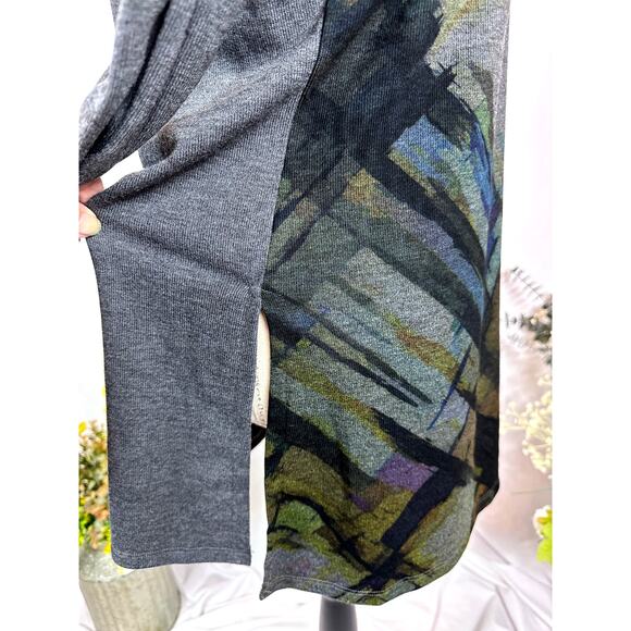 Vintage Go Couture Abstract Sweater V-neck Boho Lightweight XL - Picture 6 of 10